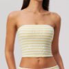 Striped bandeau bra