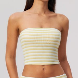 Striped bandeau bra