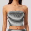 Striped bandeau bra