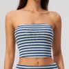 Striped bandeau bra