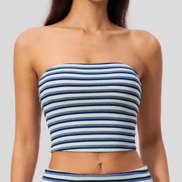 Striped bandeau bra