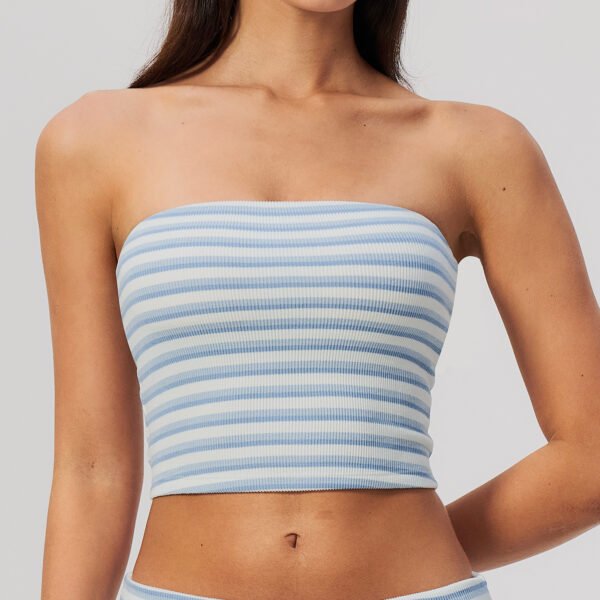 Striped bandeau bra