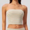 Striped bandeau bra