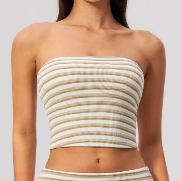 Striped bandeau bra