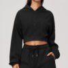 Cropped zip-up fitness jacket