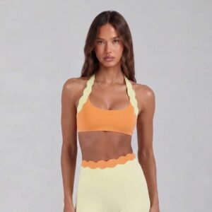 Halter-neck lace top