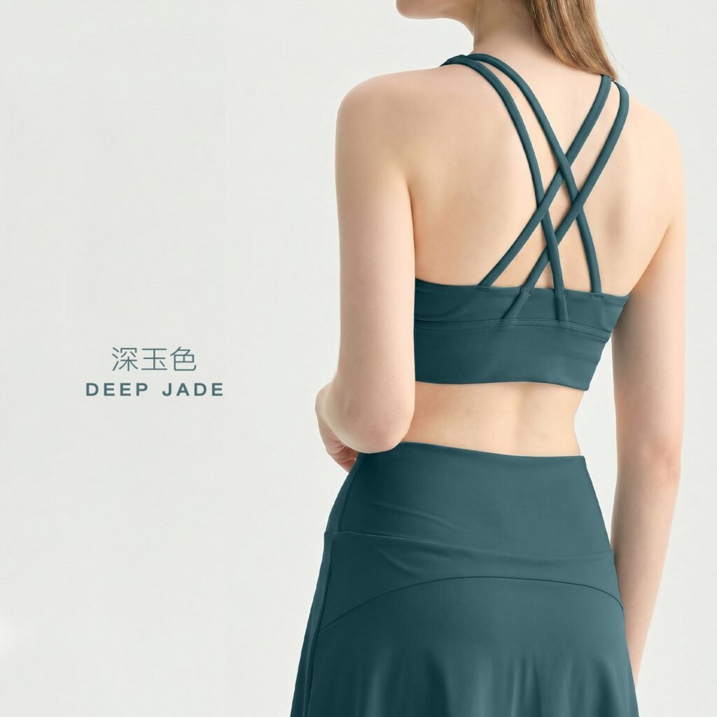 Criss-cross back sports bra