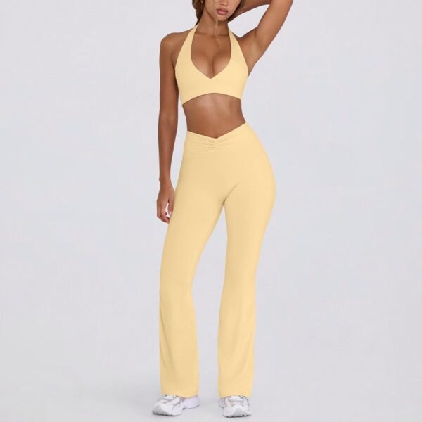 Halter-neck 2-piece fitness set