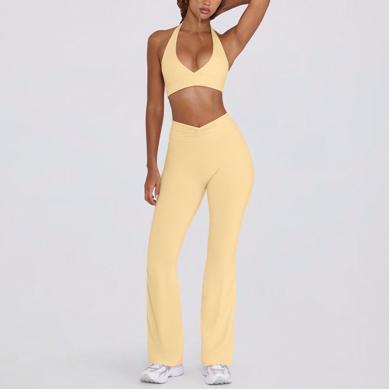 Halter-neck 2-piece fitness set