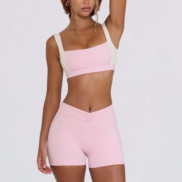 Color-block 2-piece running set