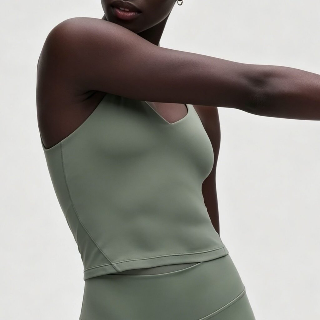 Halter-neck running sports tank top