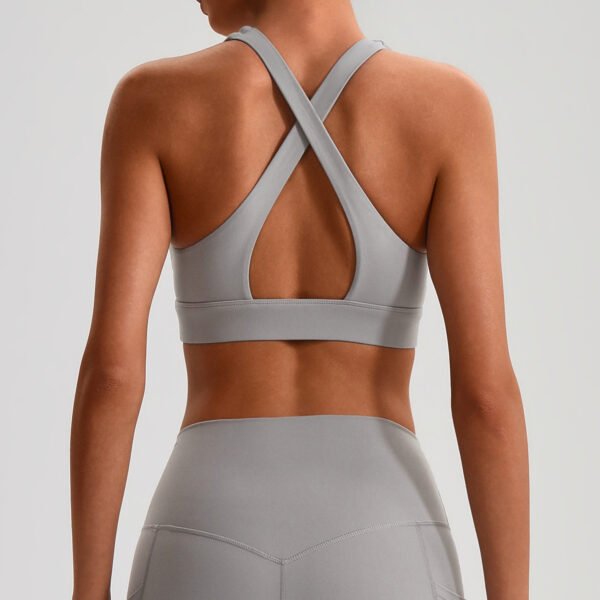 Criss-cross back yoga bra
