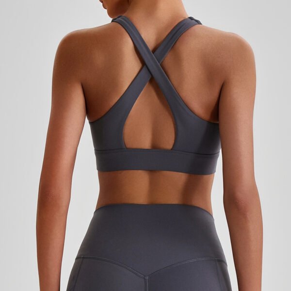 Criss-cross back yoga bra