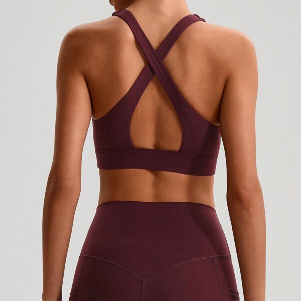Criss-cross back yoga bra