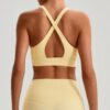 Criss-cross back yoga bra