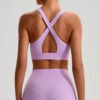 Criss-cross back yoga bra