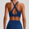 Criss-cross back yoga bra