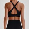 Criss-cross back yoga bra