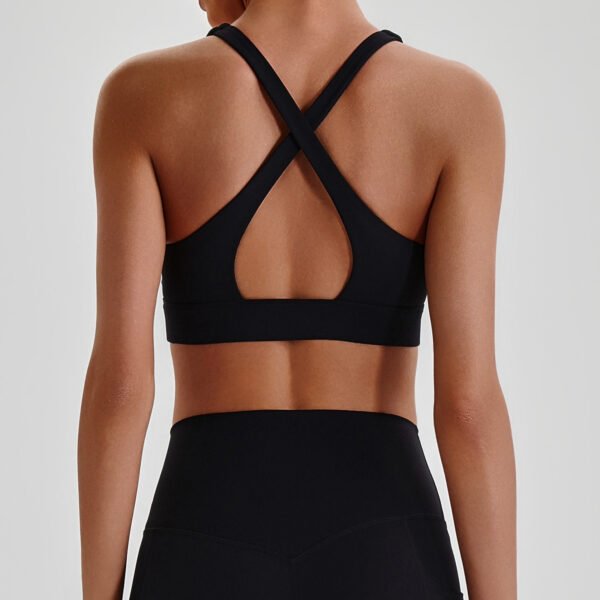 Criss-cross back yoga bra
