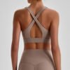 Criss-cross back yoga bra