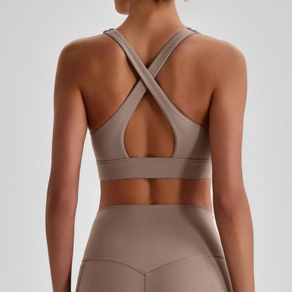 Criss-cross back yoga bra