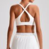 Criss-cross back yoga bra