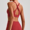 Criss-cross back yoga bra