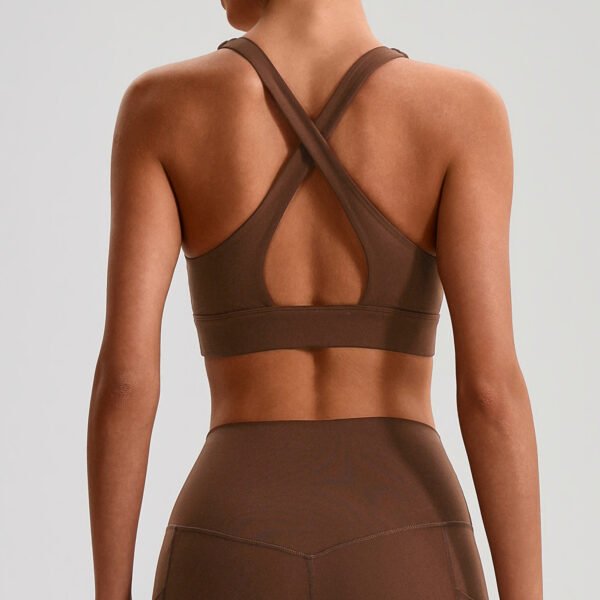 Criss-cross back yoga bra