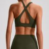 Criss-cross back yoga bra