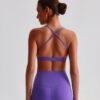 Nude-feel brushed crisscross tank top