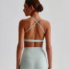 Nude-feel brushed crisscross tank top