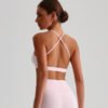 Nude-feel brushed crisscross tank top