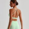 Nude-feel brushed crisscross tank top