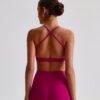 Nude-feel brushed crisscross tank top
