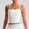 Naked-feel brushed yoga tank top