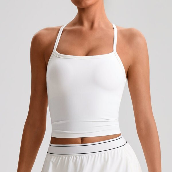 Naked-feel brushed yoga tank top