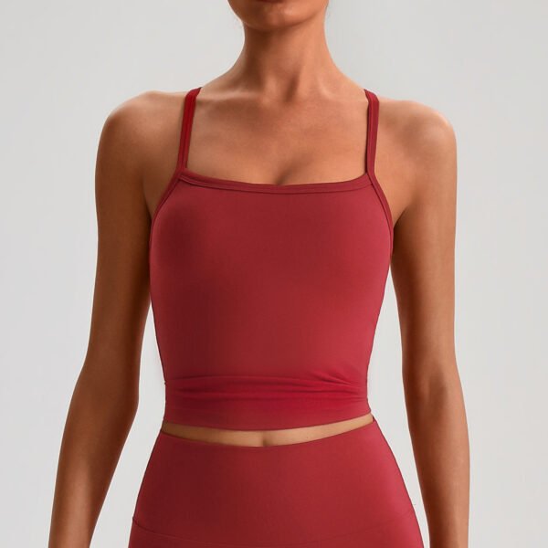 Naked-feel brushed yoga tank top