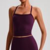 Naked-feel brushed yoga tank top