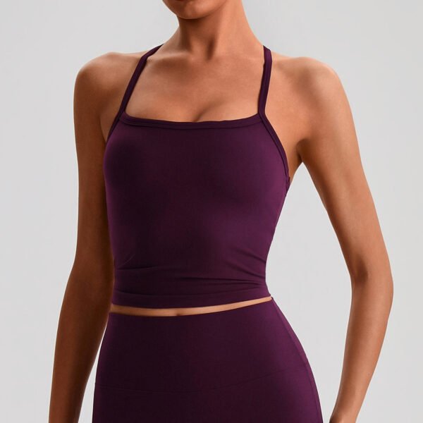 Naked-feel brushed yoga tank top