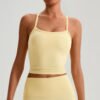 Naked-feel brushed yoga tank top