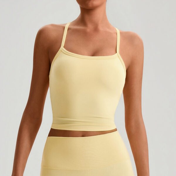 Naked-feel brushed yoga tank top