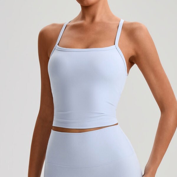 Naked-feel brushed yoga tank top