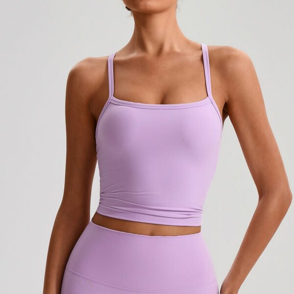 Naked-feel brushed yoga tank top