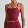 Naked-feel brushed yoga tank top