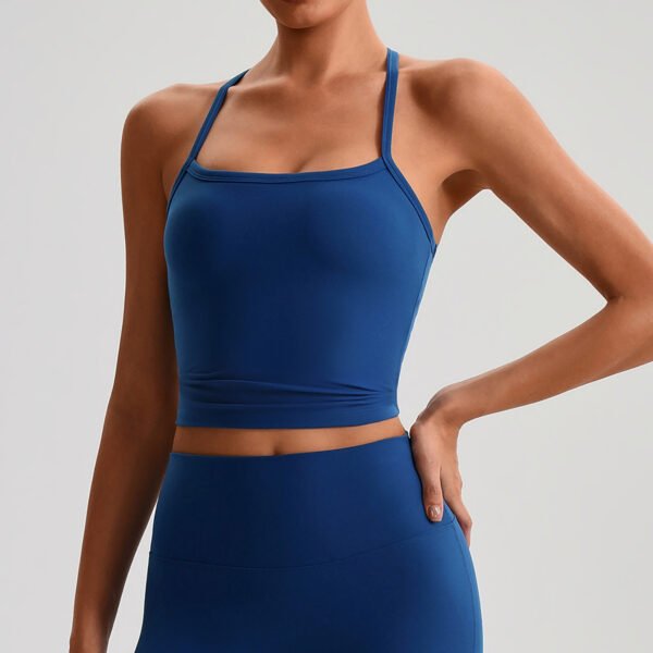 Naked-feel brushed yoga tank top