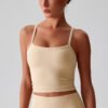 Naked-feel brushed yoga tank top