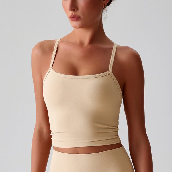 Naked-feel brushed yoga tank top