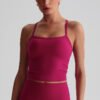 Naked-feel brushed yoga tank top