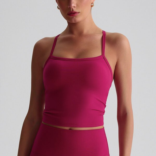 Naked-feel brushed yoga tank top