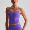 Naked-feel brushed yoga tank top